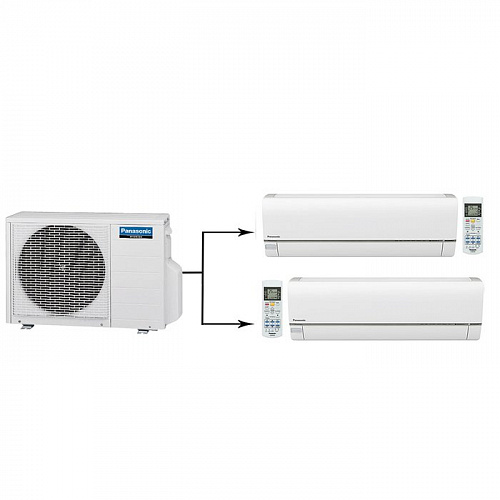 Мульти сплит-система на 2 комнаты Panasonic CU-2E18PBD/CS-E9RKDW*2шт от интернет-магазина ClimateON